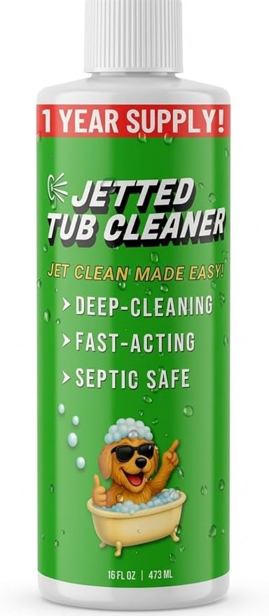 Jetted Tub Cleaner for Whirlpool & Jacuzzi Baths – Deep Jet Line & Pipe Flush by BubbyShine