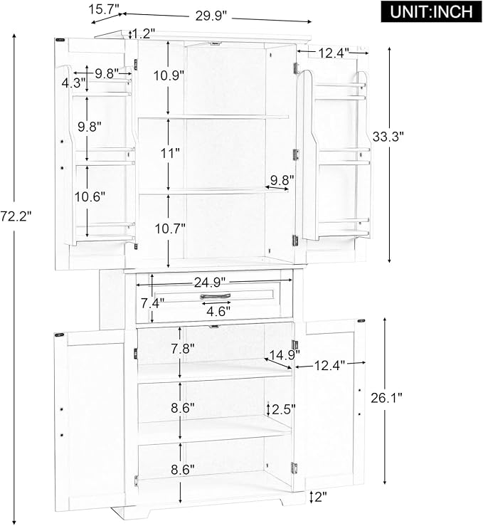Polibi Bathroom Storage Cabinet - Image 2