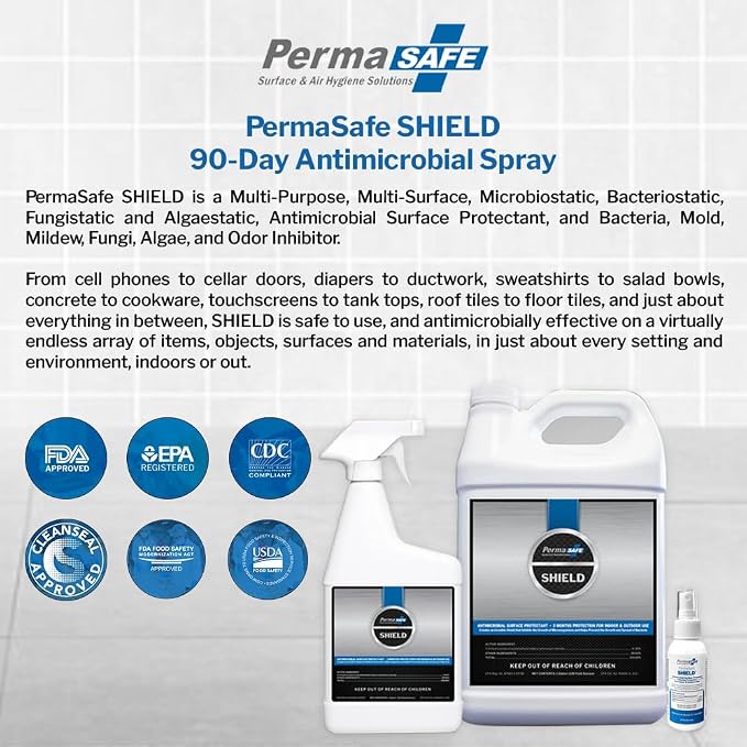 PermaSafe Shield, 90-Day Antimicrobial Surface Protectant; Mold, Algae and Odor - Image 2