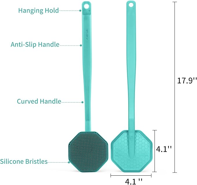 iTokGoK® Silver-Infused Silicone Back Scrubber - Image 5