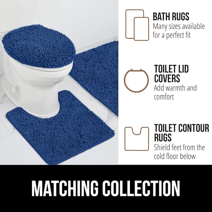 GORILLA GRIP Bath Rug Mat 36x24, Soft Absorbent Chenille, Quick Dry Microfiber - Image 9