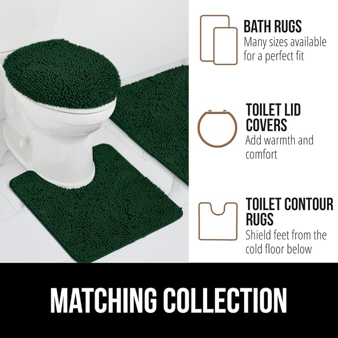 GORILLA GRIP Bath Rug Mat 44x26, Soft Absorbent Chenille, Quick Dry Microfiber - Image 8
