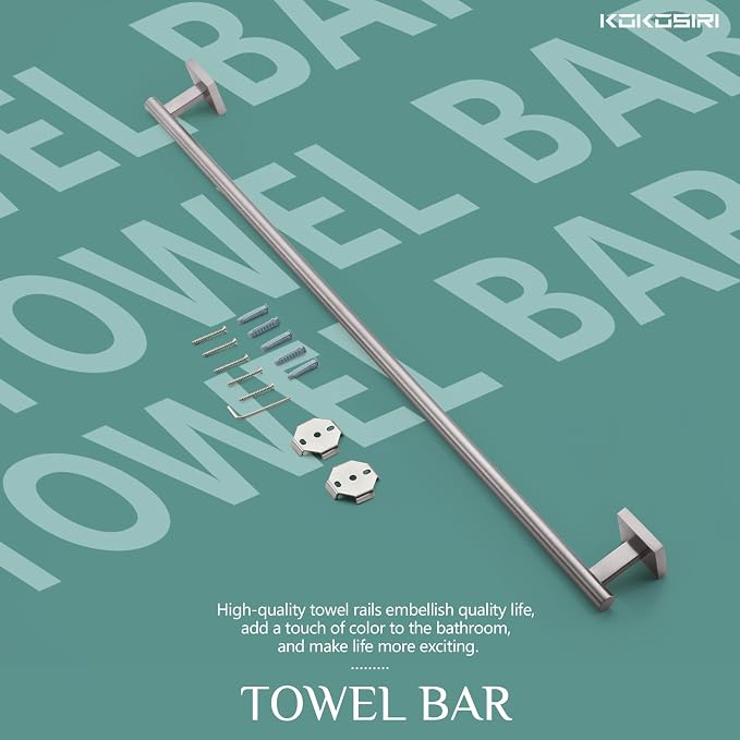 KOKOSIRI Towel Holder Bathroom Accessory Towel Bar - Image 9