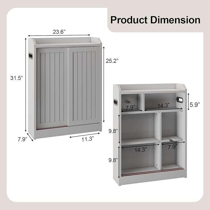 Small Bathroom Cabinet, Bathroom Storage Cabinet - Image 3