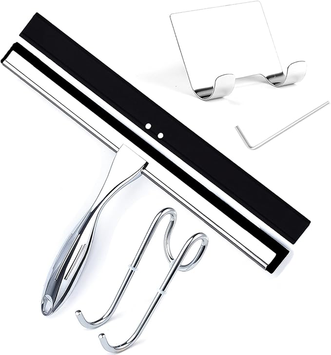 Shower Squeegee for Glass Doors, 12 Inches Bathroom Squeegee by dobvyvn