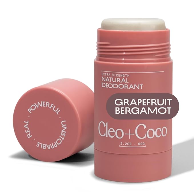 Cleo+Coco Extra Strength Deodorant Balm, Grapefruit Bergamot, Natural Aluminum by CleoCoco