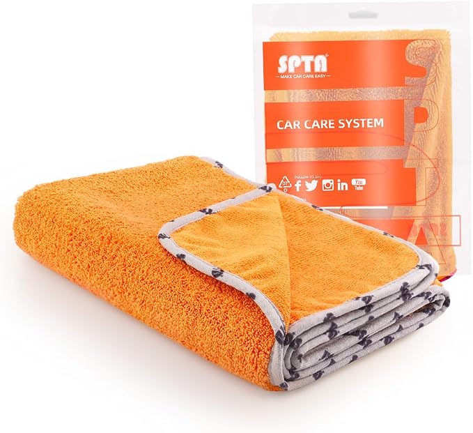 SPTA Drying Towel, Microfiber Car Drying Towel, 1 Pack Highly Absorbent by SPTA