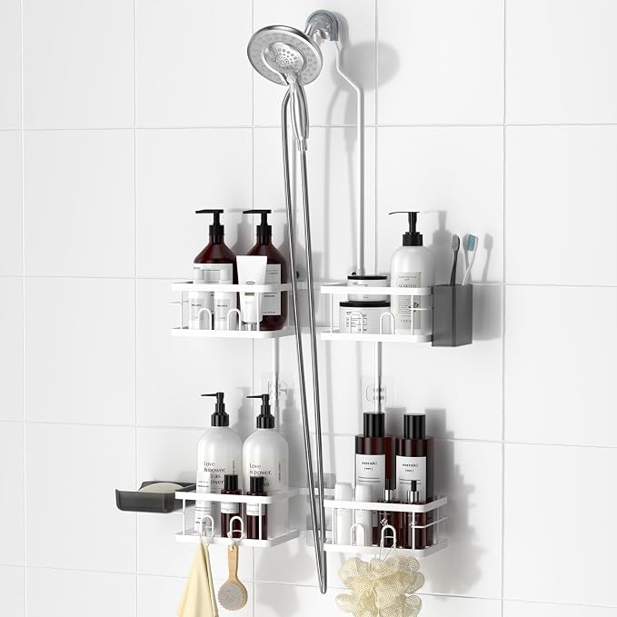 REINHARDT Adjustable Shower Caddy Hanging Rustproof Shower Caddy by REINHARDT