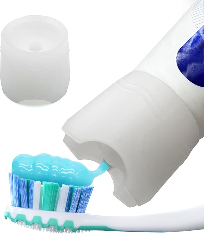 Chrome Cherry SqueezMe Self-Closing Toothpaste Caps, Silicone Lid by ChromeCherry
