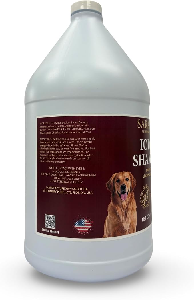 2% Iodine Shampoo for Horses & Dogs – Non-Staining Antiseptic Wash for Skin - Image 2