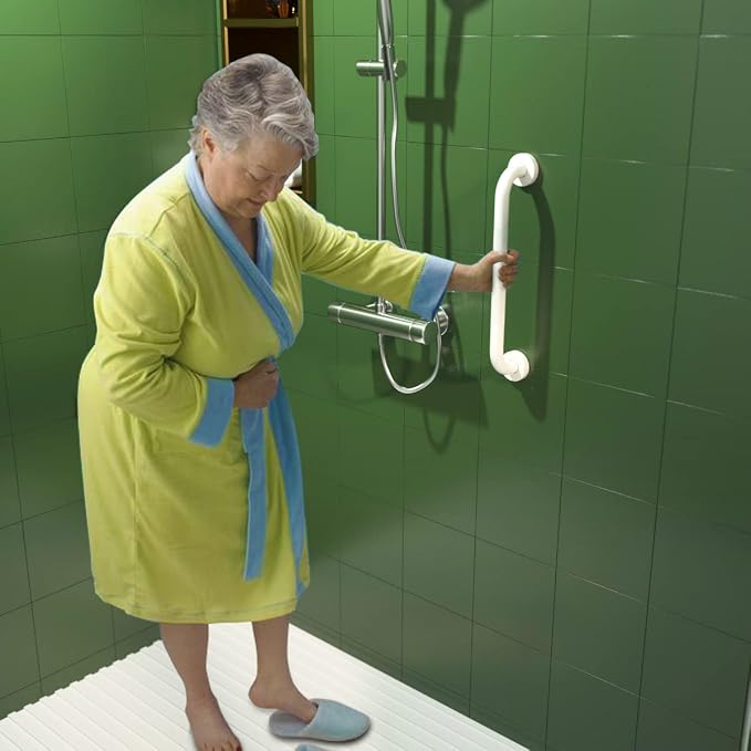 20 Inch Anti Slip Shower Grab Bar Oil Rubbed White 1.25" Diameter, Munzong - Image 6