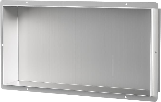 Stainless Steel Shower Niche 24" X 12", No Tile Needed Wall Niche Shower - Image 7