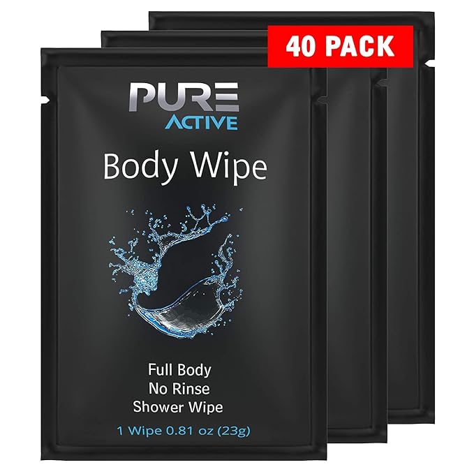 Shower Body Wipes, 40 Individually Wrapped Personal Hygiene Body Wipes - Image 7