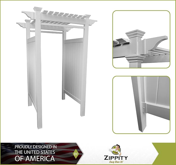 7.4ft H x 5.1ft W x 3.9ft L Zippity Oceanside Outside Shower Enclosure Kit - Image 2