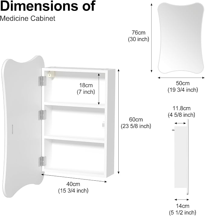 20x30 Beveled Edge Medicine Cabinet - Image 2