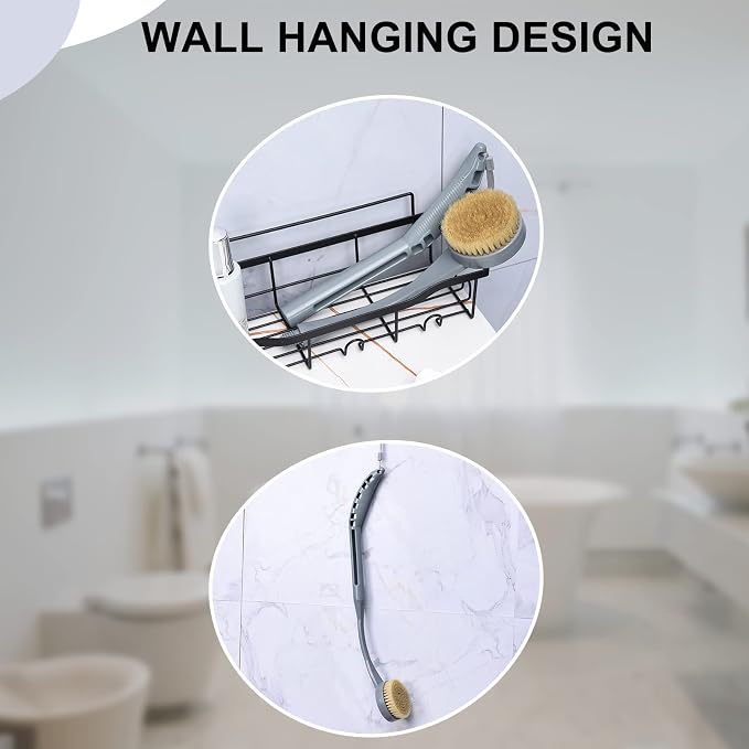 Back Brush Long Handle for Shower, 20.5” Back Bath Brush for Shower, Back - Image 7