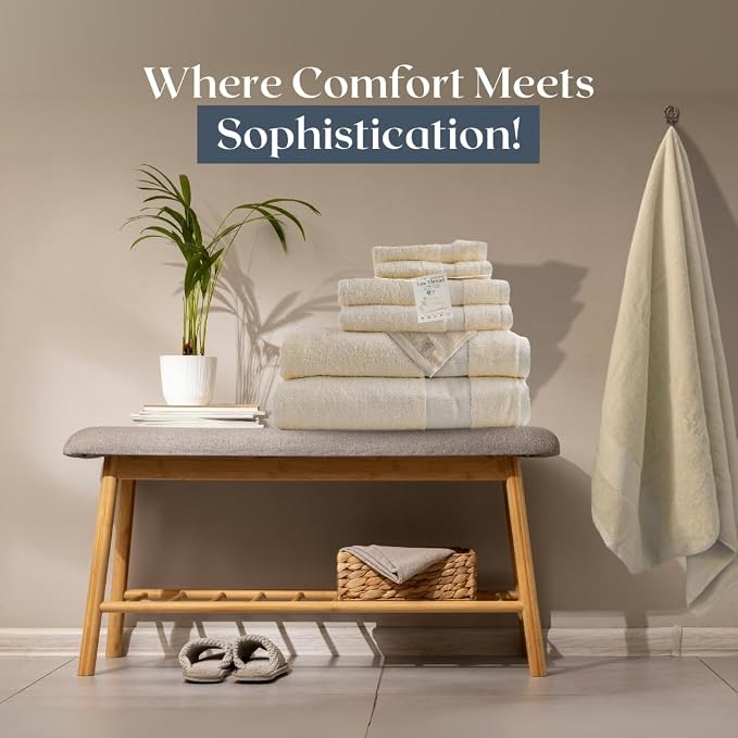 Egyptian Cotton Bathroom Towel Set - Image 2