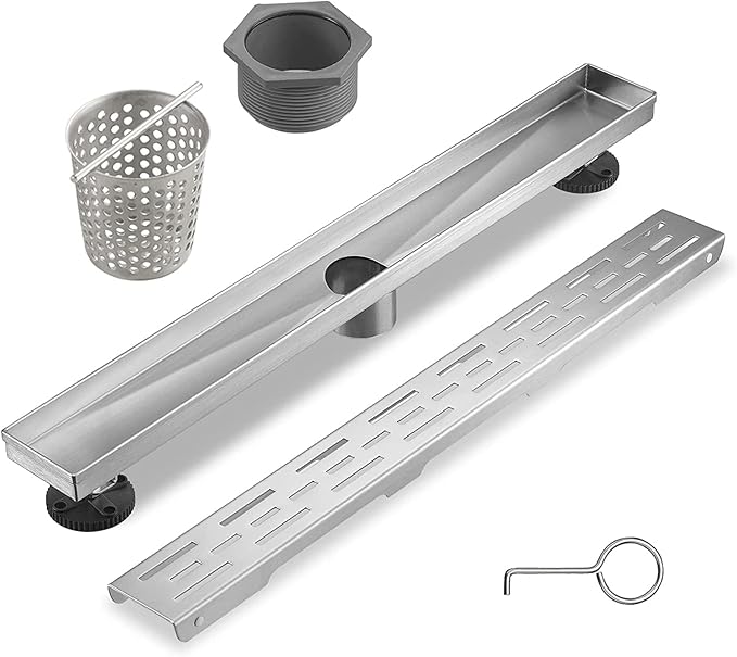 Sharp-tec Linear Shower Drain, 24 inch Shower Drain by Sharp-tec