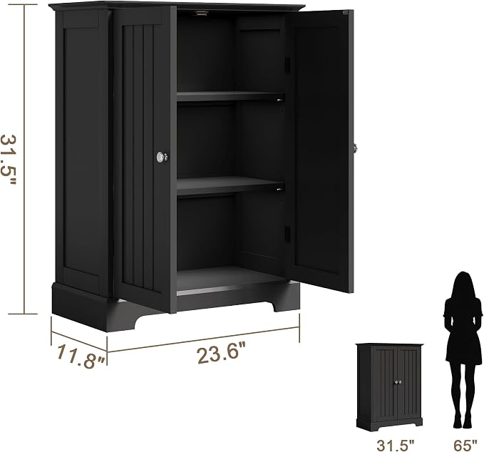 ChooChoo Bathroom Floor Cabinet, Modern Bathroom Storage Cabinet - Image 3