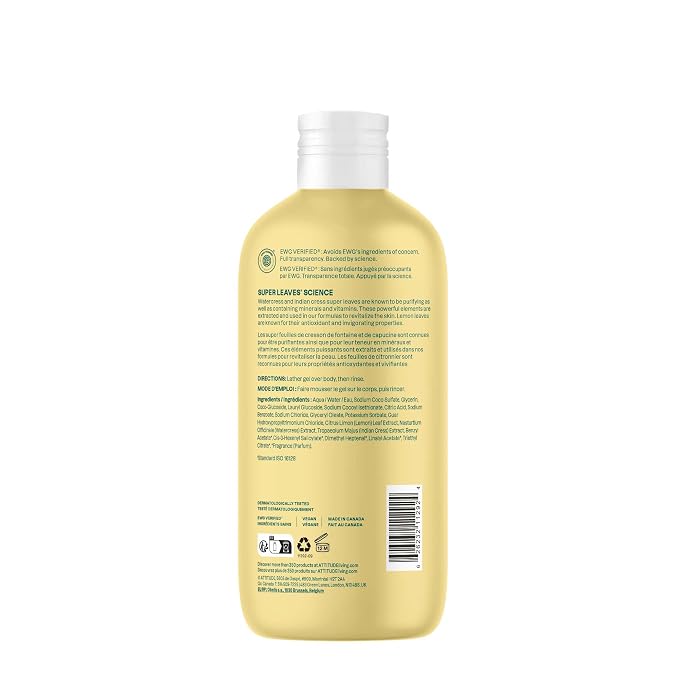ATTITUDE Body Wash, EWG Verified Shower Gel, Dermatologically Tested, Plant and - Image 9