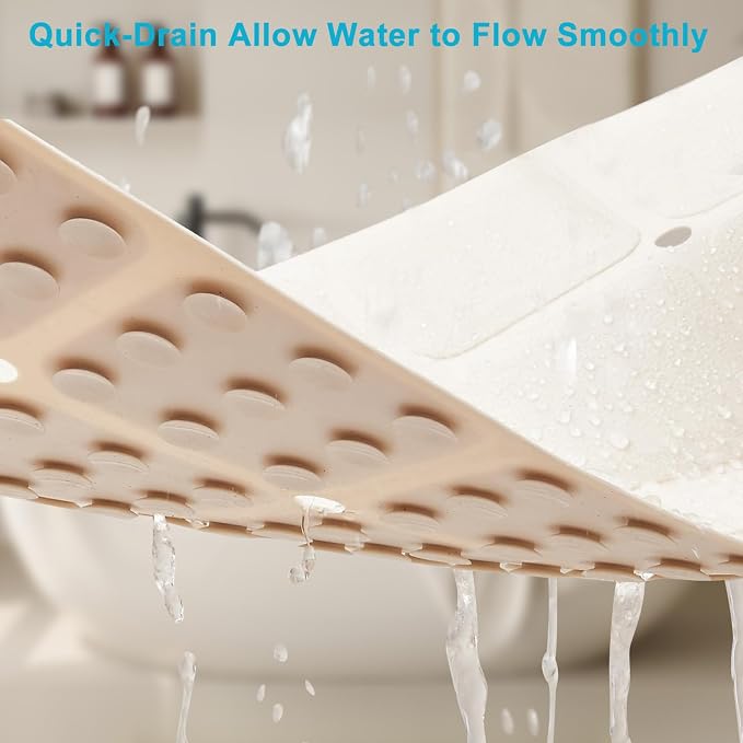 Non-Slip Bath Mat for Tub & Shower：Silicone Foldable Bathtub Mat - Image 6