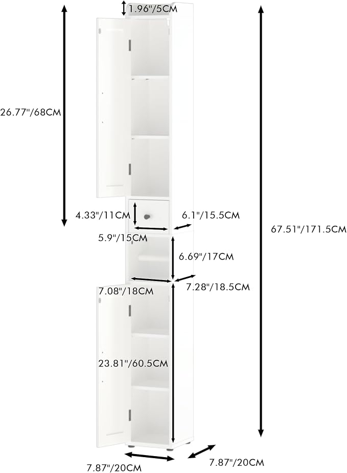 Tall Bathroom Storage Cabinet - Image 2