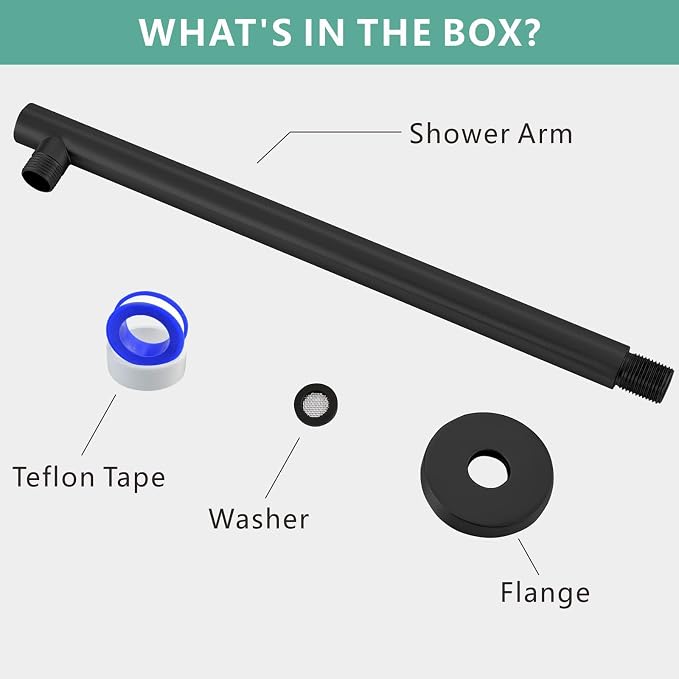 Voolan 15" Round Shower Arm - Image 3