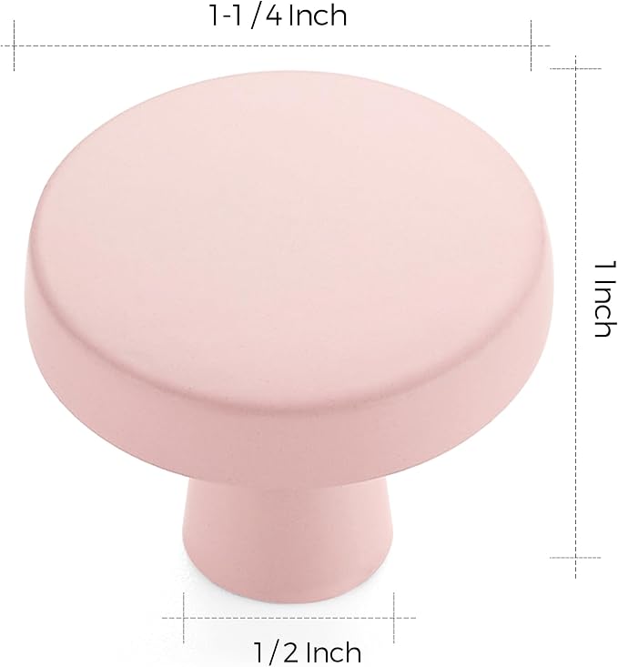 Ravinte 5 Pack Drawer Pulls 1-1/4 Inch Kitchen Cabinet Knobs Solid Round - Image 3