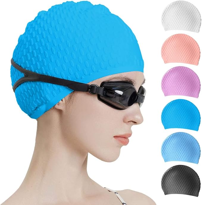 Tripsky Silicone Swim Cap, Comfortable Bathing Cap Ideal by Tripsky