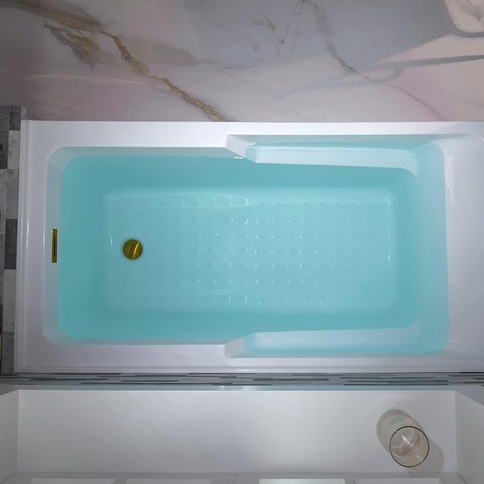 WOODBRIDGE 60" Acrylic Rectangular Alcove Soaking Bathtub in White - Image 5