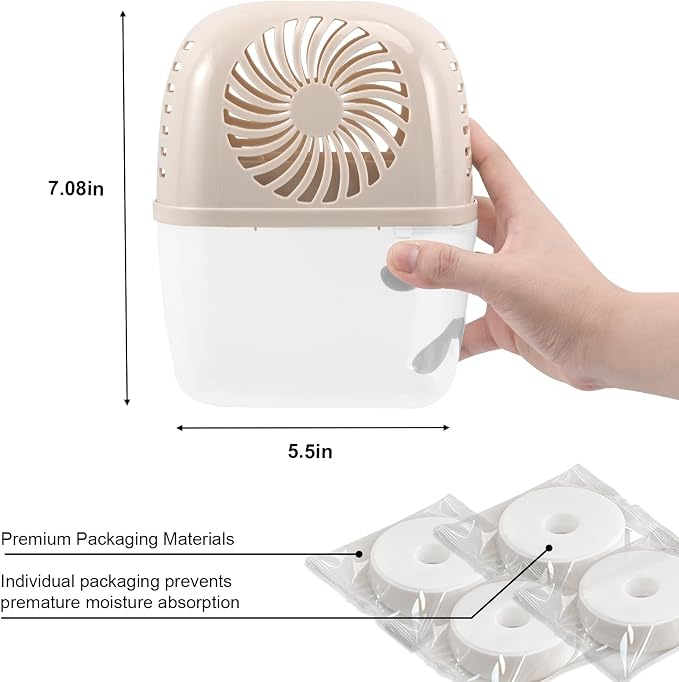 Moisture Absorber with 4 pack Moisture Absorber Refills Tablets, - Image 2