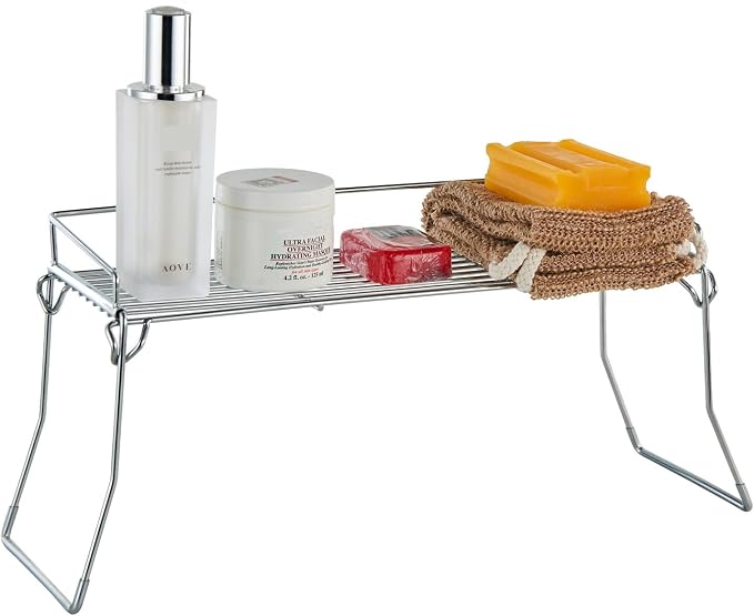 Metal The Sink Vanity Organizer, Bathroom or Kitchen Sink Organizer, Feminine by JUNCHUCHERRY