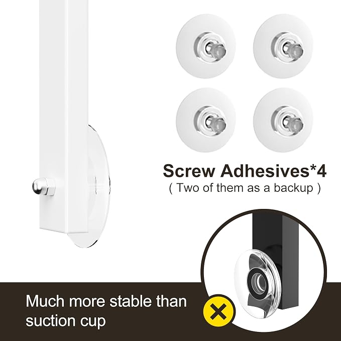 Orimade Adjustable Anti-slip Shower Caddy over Head, Rustproof Bathroom Hanging - Image 6