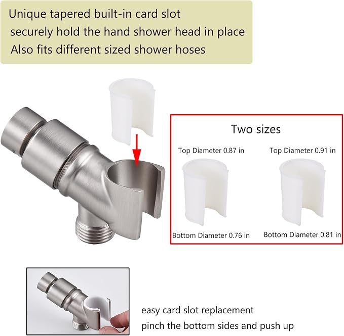 All Metal Handheld Shower Head Holder, Adjustable Shower Wand Holder - Image 3