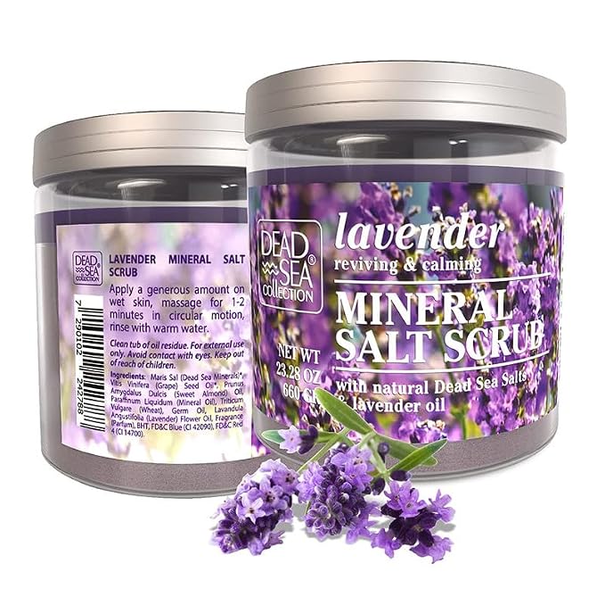 Dead Sea Collection Lavender Salt Scrub – Exfoliating Body Scrub - Image 8
