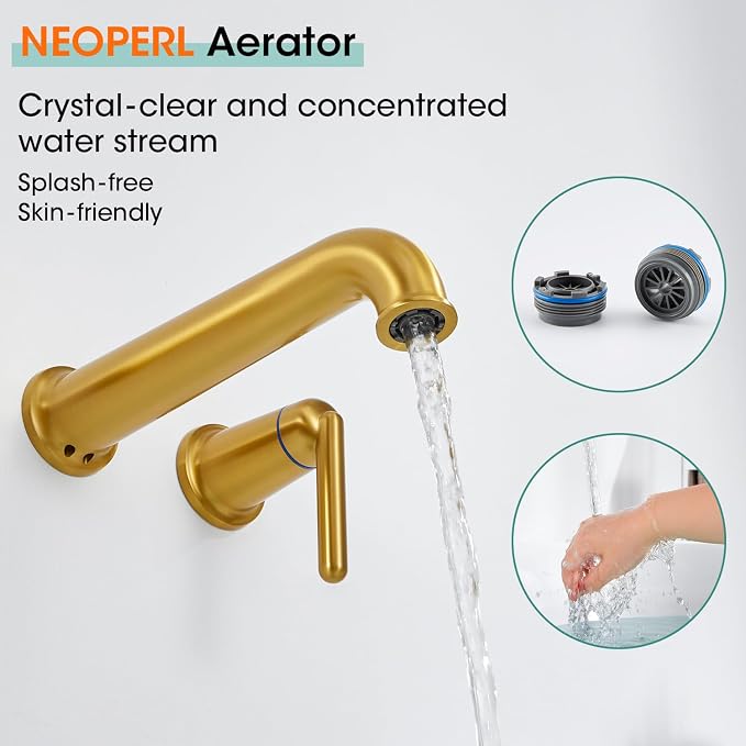Wall Mount Tub Filler Long Spout Reach Faucet - Image 4