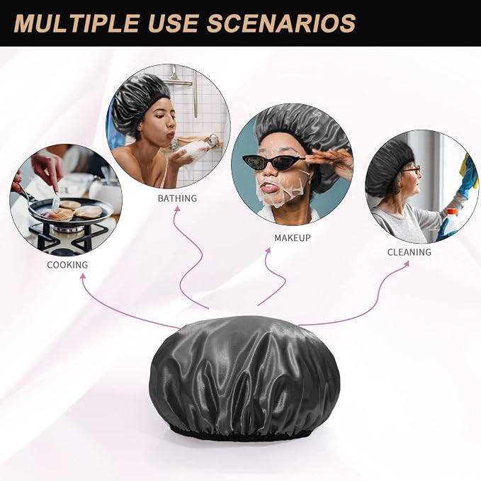Aquior Shower Cap, Extra Large Shower Cap - Image 8