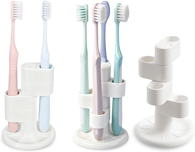 3 Pack 360° Rotating Toothbrush Holder by Unknown