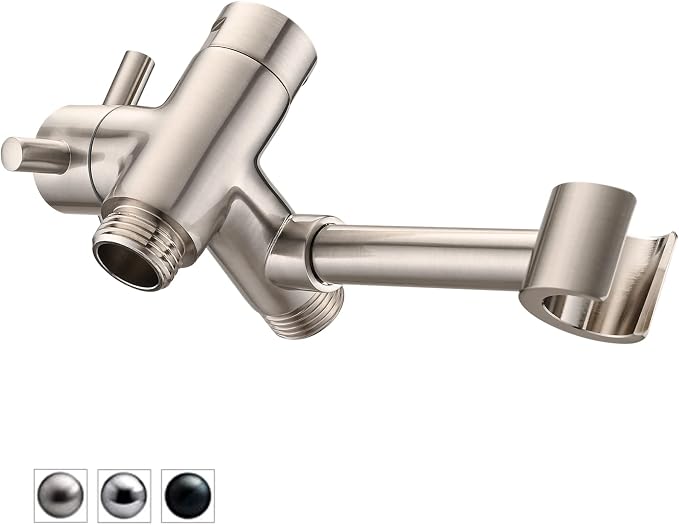 PDPBath Solid Brass Shower Arm 3 Way Shower Diverter Valve by PDPBath