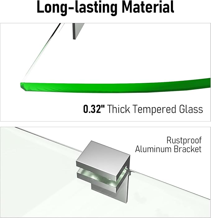 Glass Corner Shower Shelves - Image 4