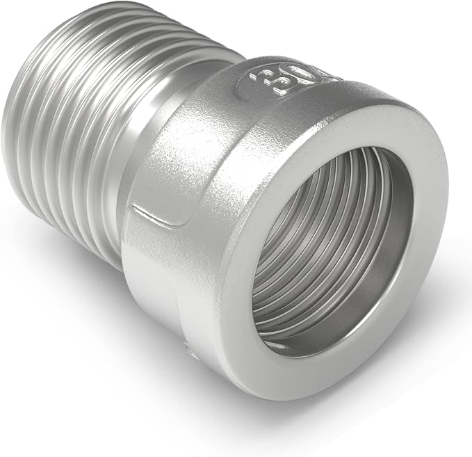 TAISHER 10PCS 304 Stainless Steel Pipe Fitting, 1/4" Male NPTx 1/4" Female NPT - Image 3