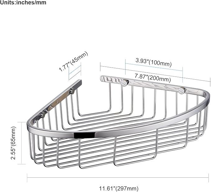 Bathroom Shower Caddy Corner Shelf, Corner-Hollow Design, Ultra Sturdy - Image 5
