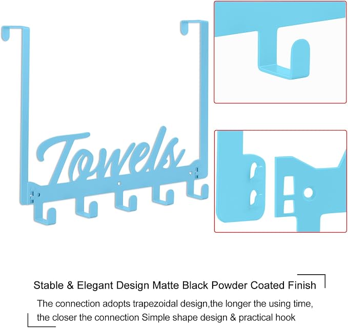 Over The Door Hooks, Towel Rack - Image 3