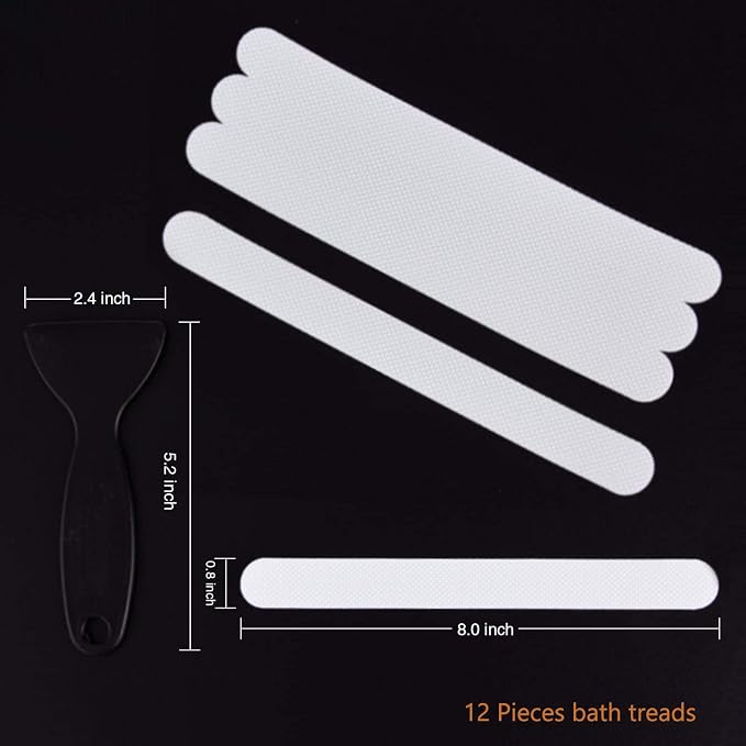 Anti Slip Shower Stickers, Safety Bathtub Strips Adhesive Decals - Image 3