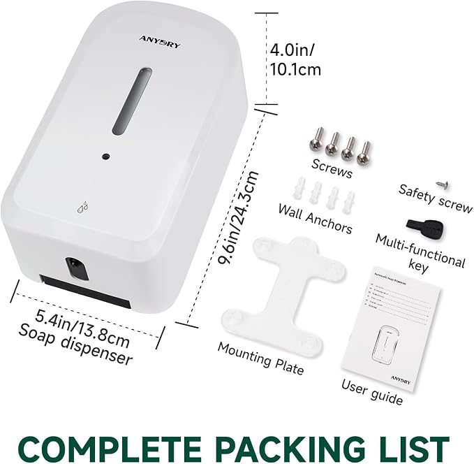 Commercial Automatic Soap Dispenser Large 34oz/1000ml Capacity Wall-Mounted - Image 7
