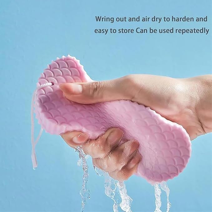 Magic Exfoliating Bath Sponge, 3D Super Soft Exfoliating Bath Sponge, Gentle & - Image 4