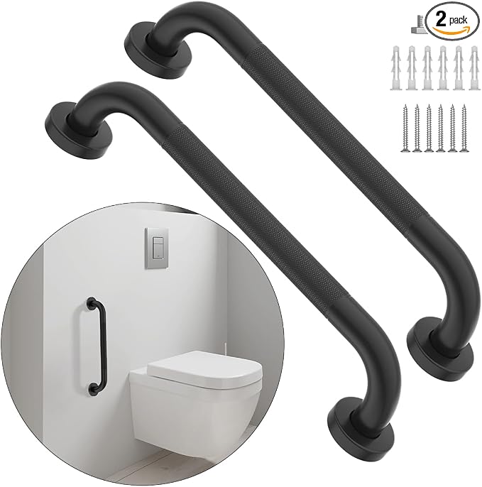 20 Inch Anti Slip Shower Grab Bar Oil Rubbed Black 1.25" Diameter, Munzong 2 by Munzong