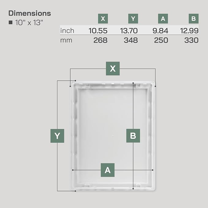 Vent Systems White ABS Plastic Access Panel 10 x 13 Inch - Image 6