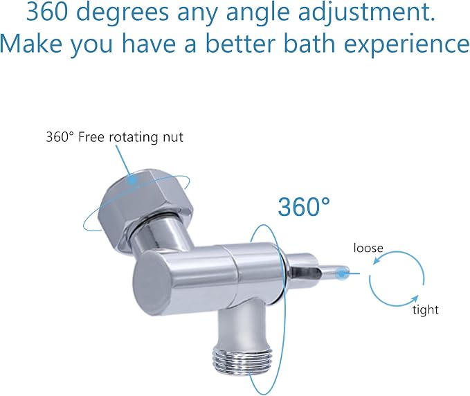 G-Sunny All Metal Shower Angle Adapter, Adjustable Shower Head Extension Adapter - Image 3