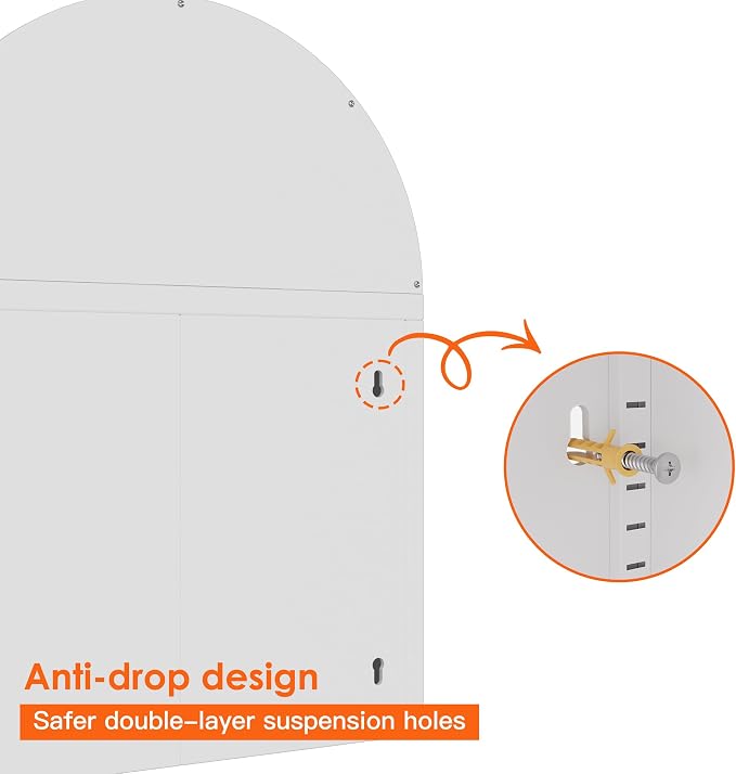 Arched Wall Cabinet, Bathroom Wall Mounted Cabinet - Image 6